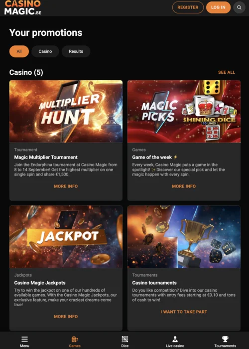 MagicWins Casino betoverende bonussen tot €3000 + 300 gratis spins